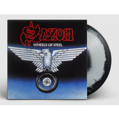 Saxon - Wheels of Steel (Black White Swirl Vinyl)